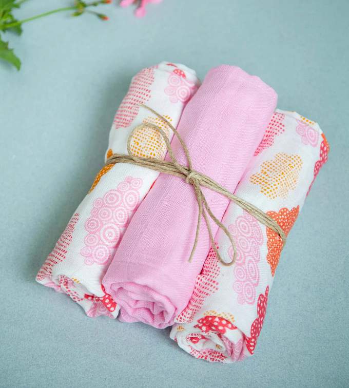 XKKO Mullwindeln Bambusviskose - 3er Set