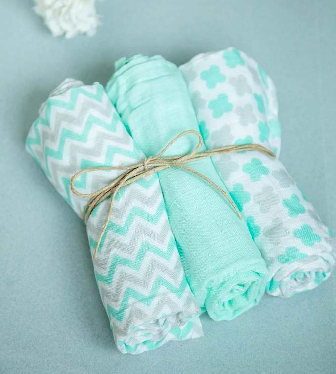 XKKO Mullwindeln Bambusviskose - 3er Set