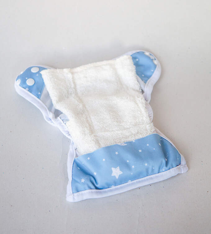 Blümchen Bambus Frottee Prefold 5er Set