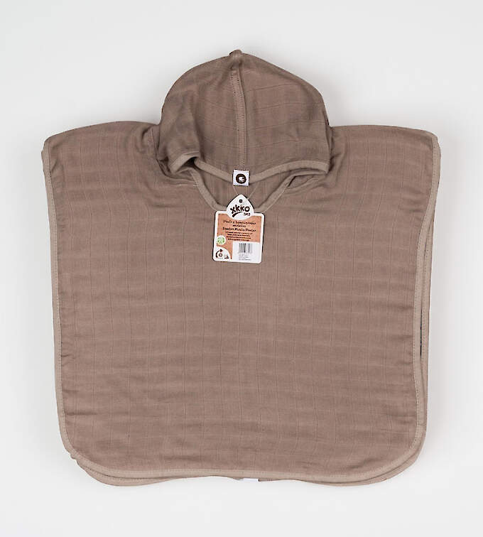 Kinderbadeponcho aus Bambusmusselin