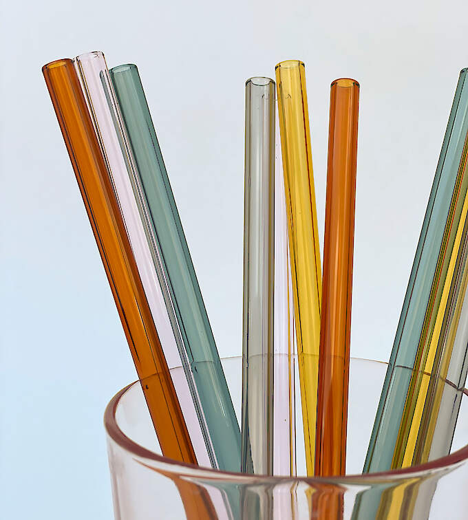 Redecker Glasstrinkhalm bunt - 5er Set