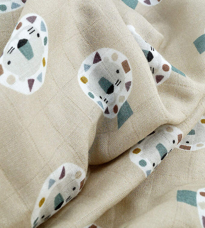 Blümchen leichte Babydecke aus Bambus-Musselin 120x110cm