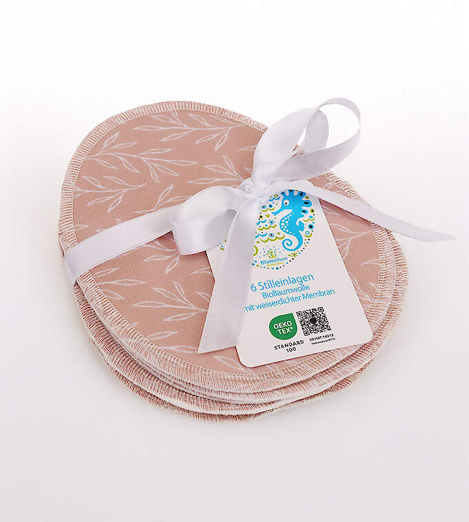 Blümchen Stilleinlagen Biobaumwolle